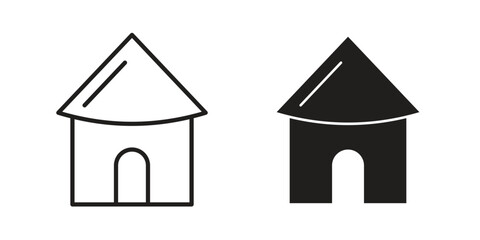 Hut icon logo design element. minimalist style icons