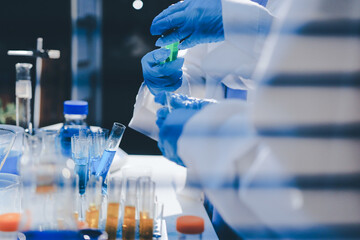 Researchers working in the clinical laboratory