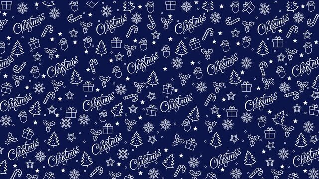 Seamless Christmas Pattern Animation with Santa Claus, Gifts, and Candy &ndash; Festive Holiday Loop Background
dark blue and white color