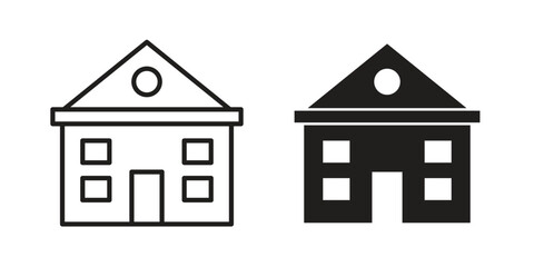 Institute icon logo design element. minimalist style icons