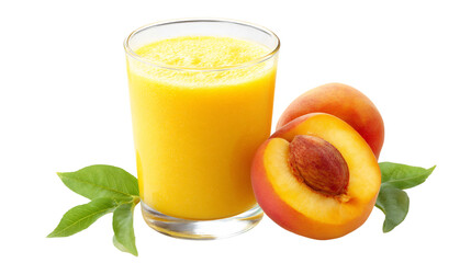 A refreshing peach smoothie, a healthy and delicious drink made with ripe peaches, perfect for a hot summer day refreshment