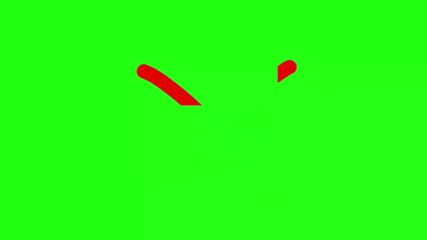 Animated red X mark on vibrant green screen for dynamic overlay effects, perfect for adding a clear visual denial or error indicator to your video projects now