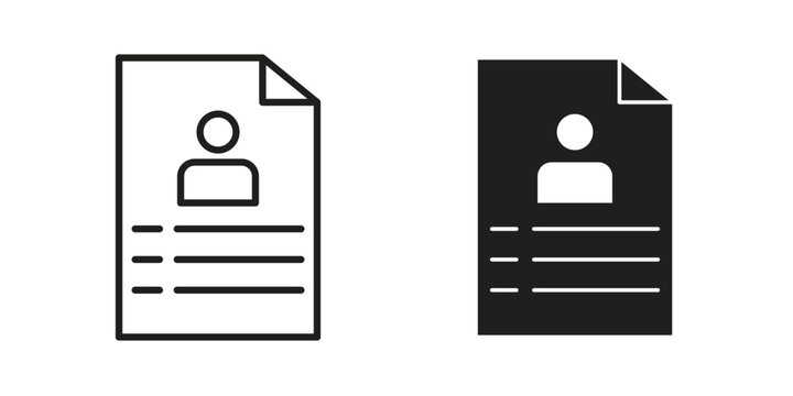 Job appslication icon logo design element. minimalist style icons