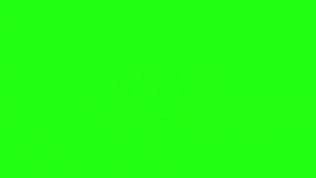 Dynamic black fist symbol animates on vibrant green screen background, conveying power, strength, and breakthrough moments for impactful video projects.