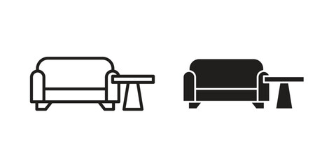 Lounge icon logo design element. minimalist style icons