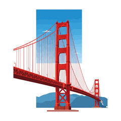 Golden Gate Bridge San Francisco Vector