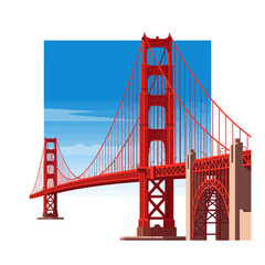 Golden Gate Bridge San Francisco Vector