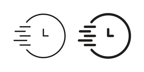 Quick icon logo design element. minimalist style icons