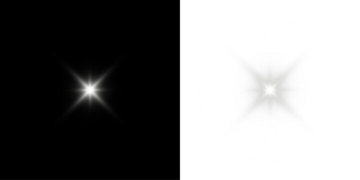 Png white star light, sparkle. Yellow light effect. Shining light with yellow gold color. Png spotlight spark.Vector transparent sunlight special lens flare light effect