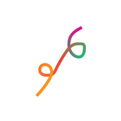 Single Wavy Gradient Line Vector Design for Modern Graphic Use.