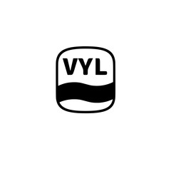 VYL Monogram Logo Vector Template with Abstract Wave Icon for Modern Business Branding