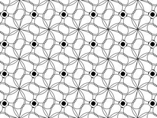 Seamless abstract pattern. black and white linear illustration for coloring. Vector coloring book for adult.