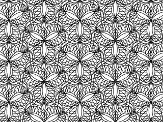 Seamless abstract pattern. black and white linear illustration for coloring. Vector coloring book for adult.