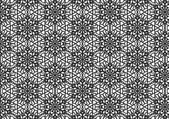 Seamless abstract pattern. black and white linear illustration for coloring. Vector coloring book for adult.
