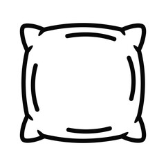 Square pillow with rounded corners