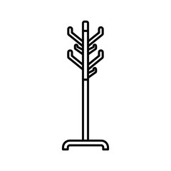 Line art illustration of a coat rack