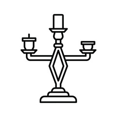 Elegant candelabra with three arms