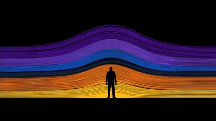 Fototapeta premium Minimal abstract illustration symbolizing layered emotional states.