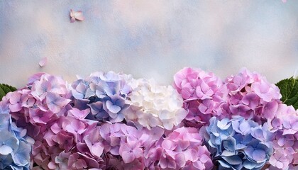 hydrangea flowers background
