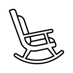 Simple line drawing of a rocking chair
