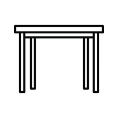 Simple line drawing of a rectangular table