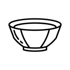 Simple line drawing of a bowl