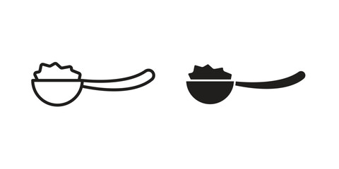 Teaspoon icon logo design element. minimalist style icons