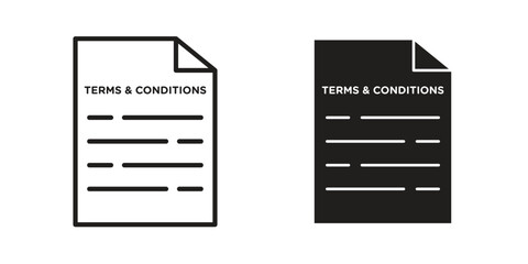 Terms and Conditions icon logo design element. minimalist style icons