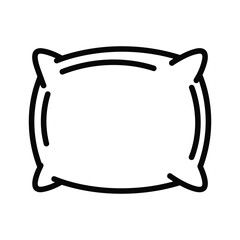 Line art illustration of a pillow