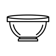 Simple line art icon of a bowl