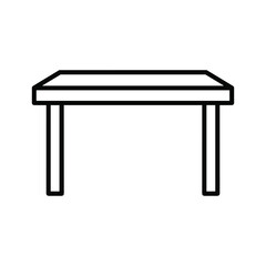 Simple line art icon of a table
