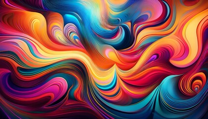 Fototapeta premium abstract design with vibrant colors and flowing shapes
