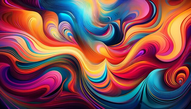 abstract design with vibrant colors and flowing shapes