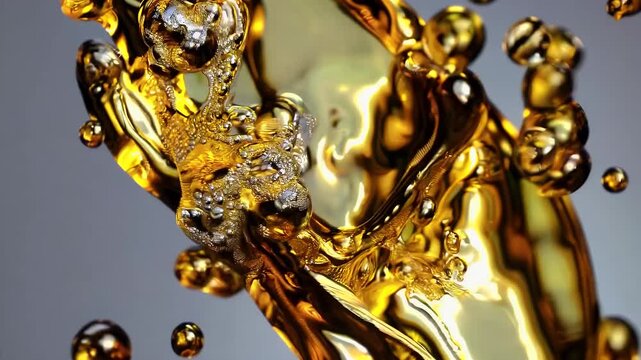 mesmerizing 4k high definition macro footage swirling golden yellow liquid forming abstract artistic motion patterns perfect modern backgrounds wallpapers creative design projects fluid art aesthetics