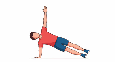 Side Plank Exercise Illustration for Core Strength and Fitness