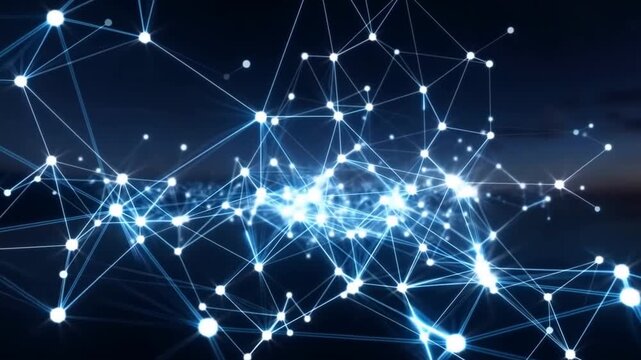 Exploring a Network of Connectivity: A Visual Representation of Data Points and Their Interconnections in a Digital Universe
