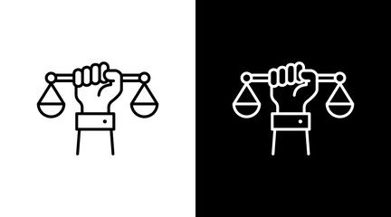 Civil Rights  White Icon Set Design