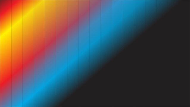 Gradient of warm colors transitioning to cool hues and ending in a dark shade on the right side
