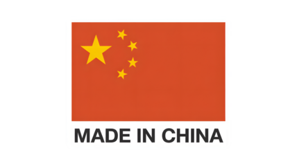 A flag symbol indicating manufacturing origin, isolated png, transparent background.