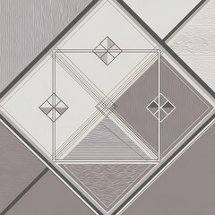 Modern Geometric Minimalist Hijab Pattern in Neutral Tones