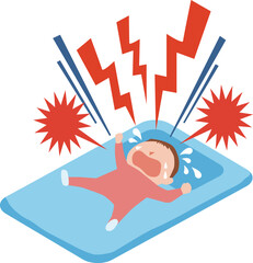 泣き叫ぶ赤ん坊