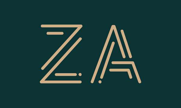 ZA Z za initial logo | initial based abstract modern minimal creative logo, vector template image. luxury logotype logo, real estate homie logo. typography logo. initials logo