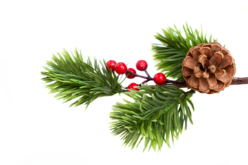 Christmas garland isolated on transparent background 