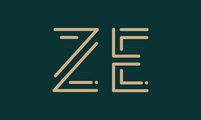 ZE Z ze initial logo | initial based abstract modern minimal creative logo, vector template image. luxury logotype logo, real estate homie logo. typography logo. initials logo