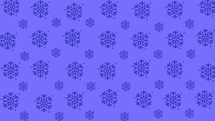 Doodle christmas snow outline seamless pattern adorning a bright blue repeating background.