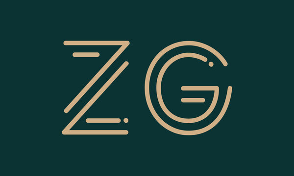 ZG Z zg initial logo | initial based abstract modern minimal creative logo, vector template image. luxury logotype logo, real estate homie logo. typography logo. initials logo