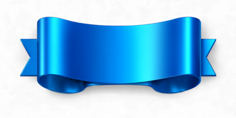 A classic blue ribbon banner, ideal for adding a touch of sophistication