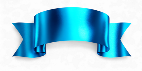 A shiny blue ribbon banner, perfect for adding a touch of elegance