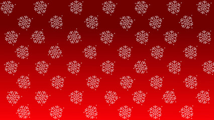 Doodle christmas snow outline seamless pattern adorning a bright red repeating background