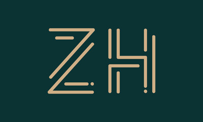 ZH Z zh initial logo | initial based abstract modern minimal creative logo, vector template image. luxury logotype logo, real estate homie logo. typography logo. initials logo
